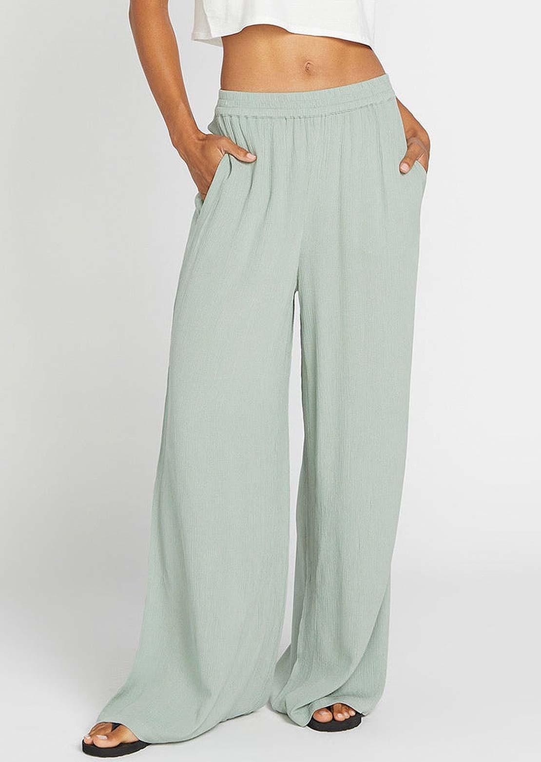 Volcom Women&#39;s Stoneshine Junki Pants Sea Glass