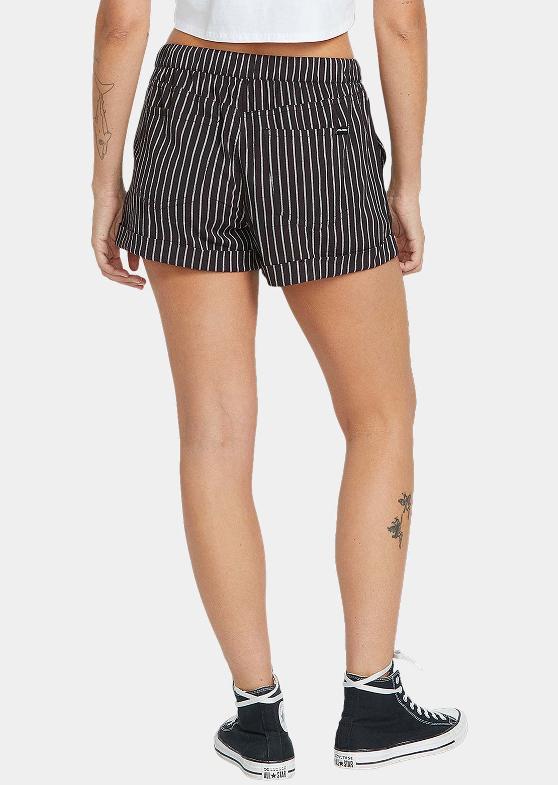 Volcom Women's Sunday Strut Shorts Black White
