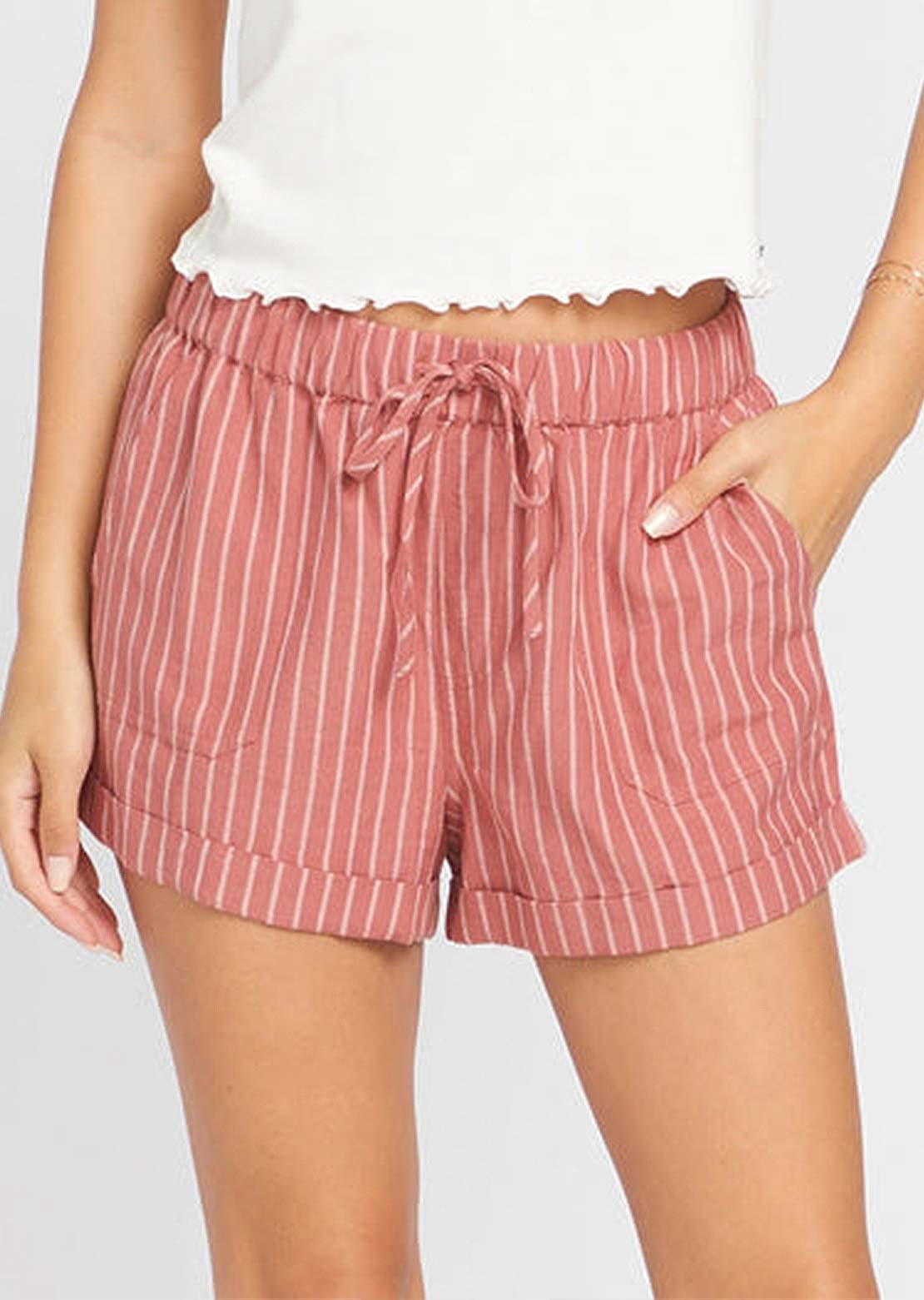 Volcom Women's Sunday Strut Shorts Mauve Rose