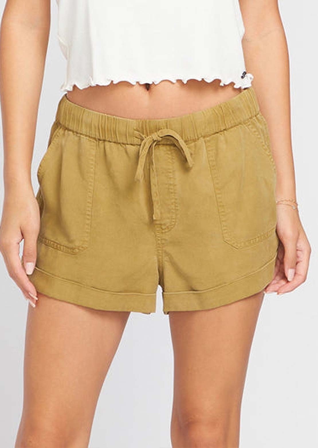 Volcom Women's Sunday Strut Shorts Seaweed Green