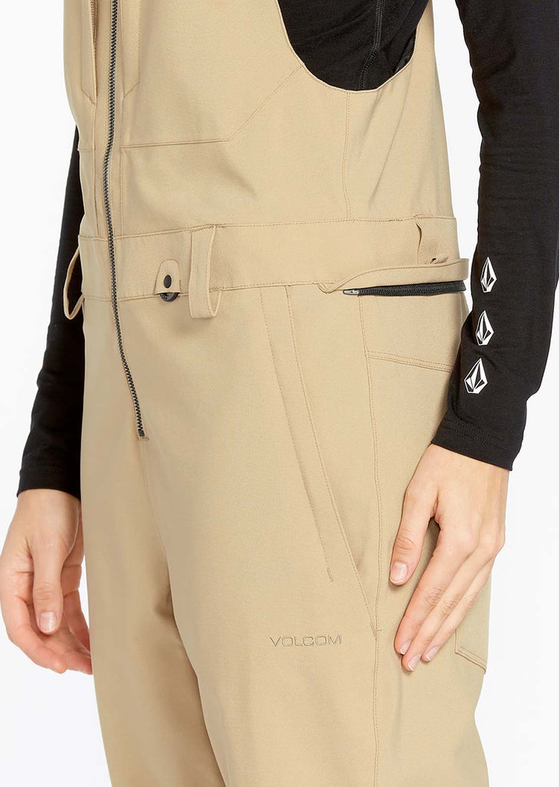 VOLCOM SWIFT BIB OVERALL SAND ベージュ Volcom Women's Swift Bib Overall Pant - PRFO Sports