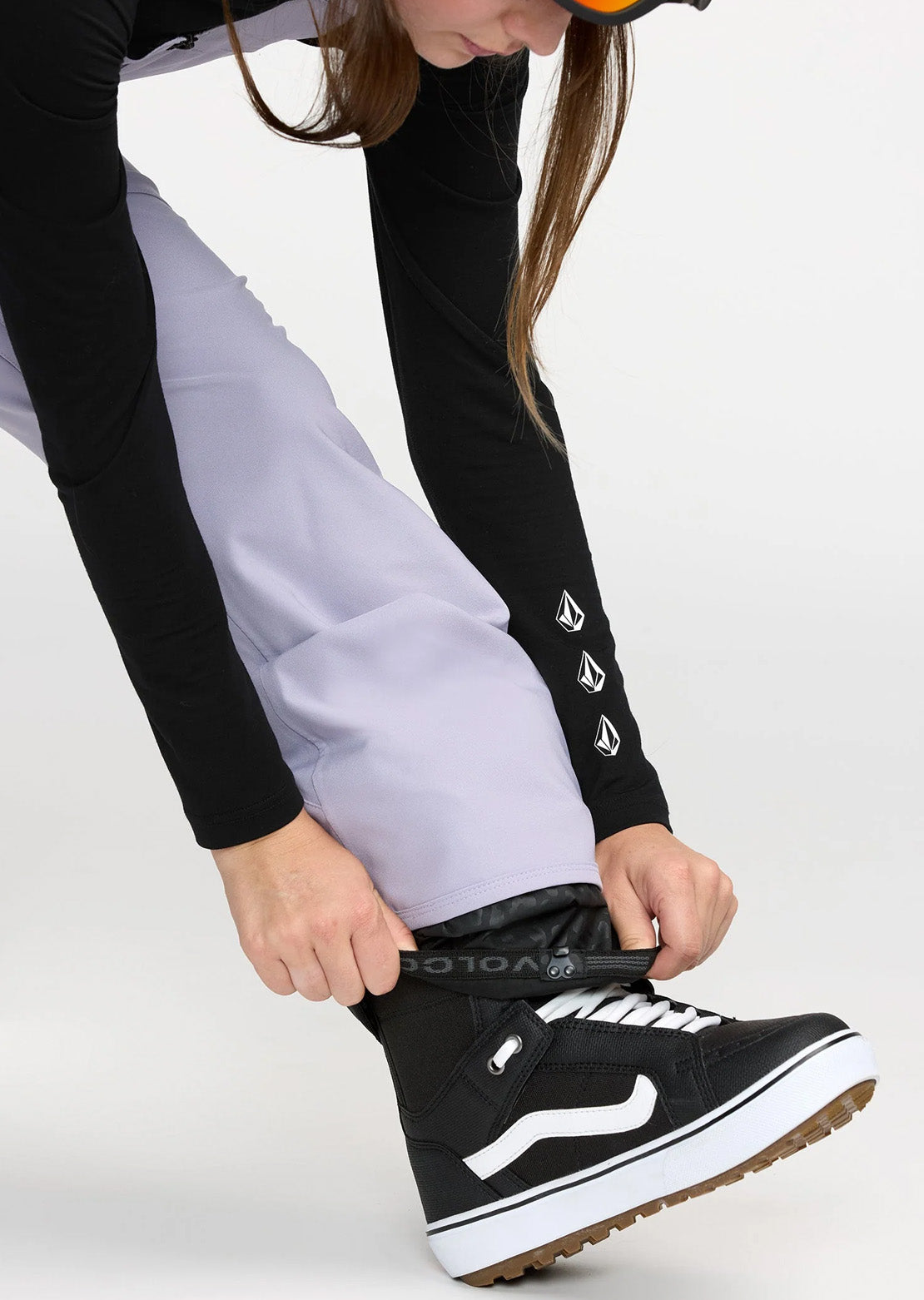 Volcom Women's Swift Bib Overall Pants Lavender Aura