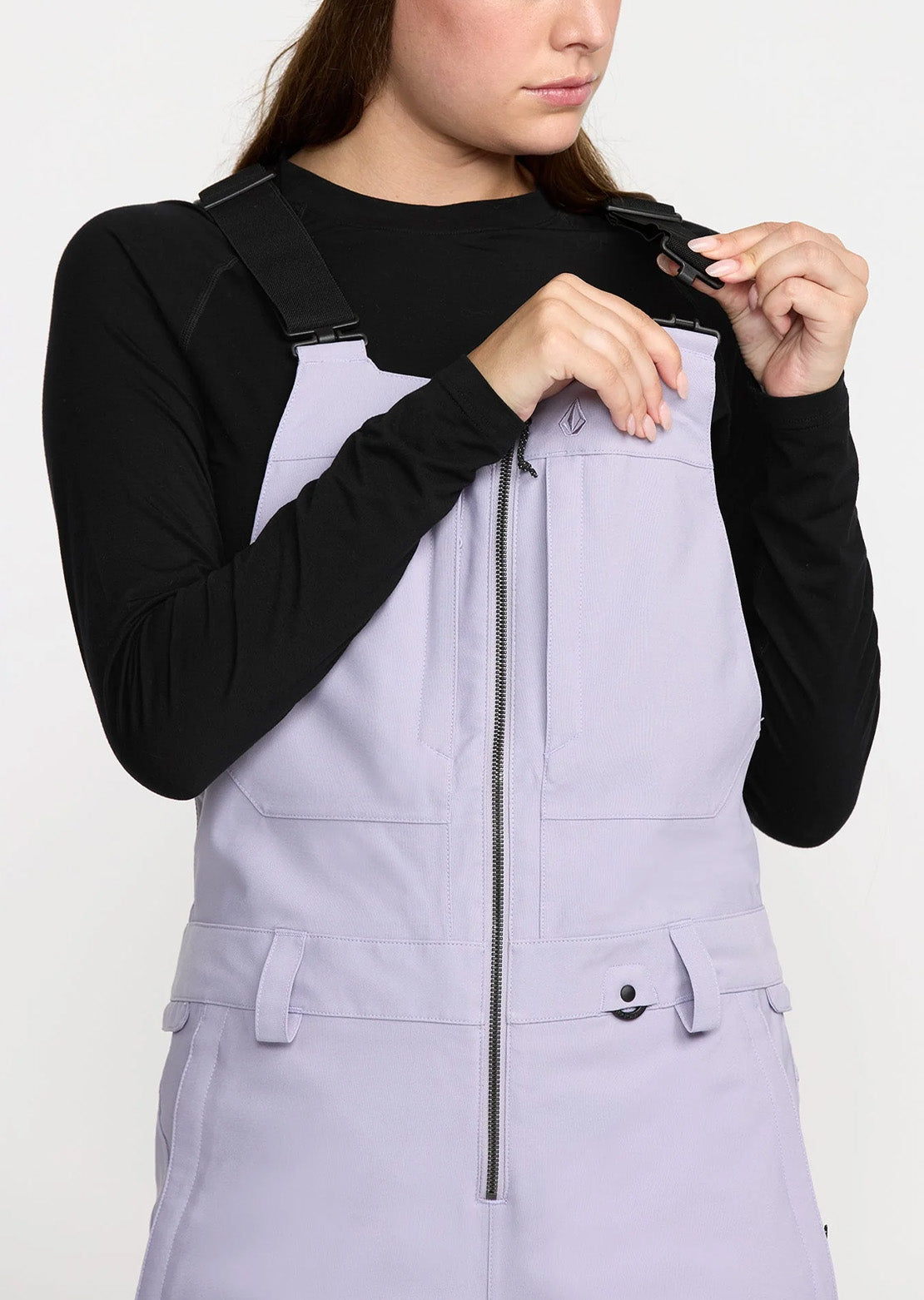 Volcom Women's Swift Bib Overall Pants Lavender Aura
