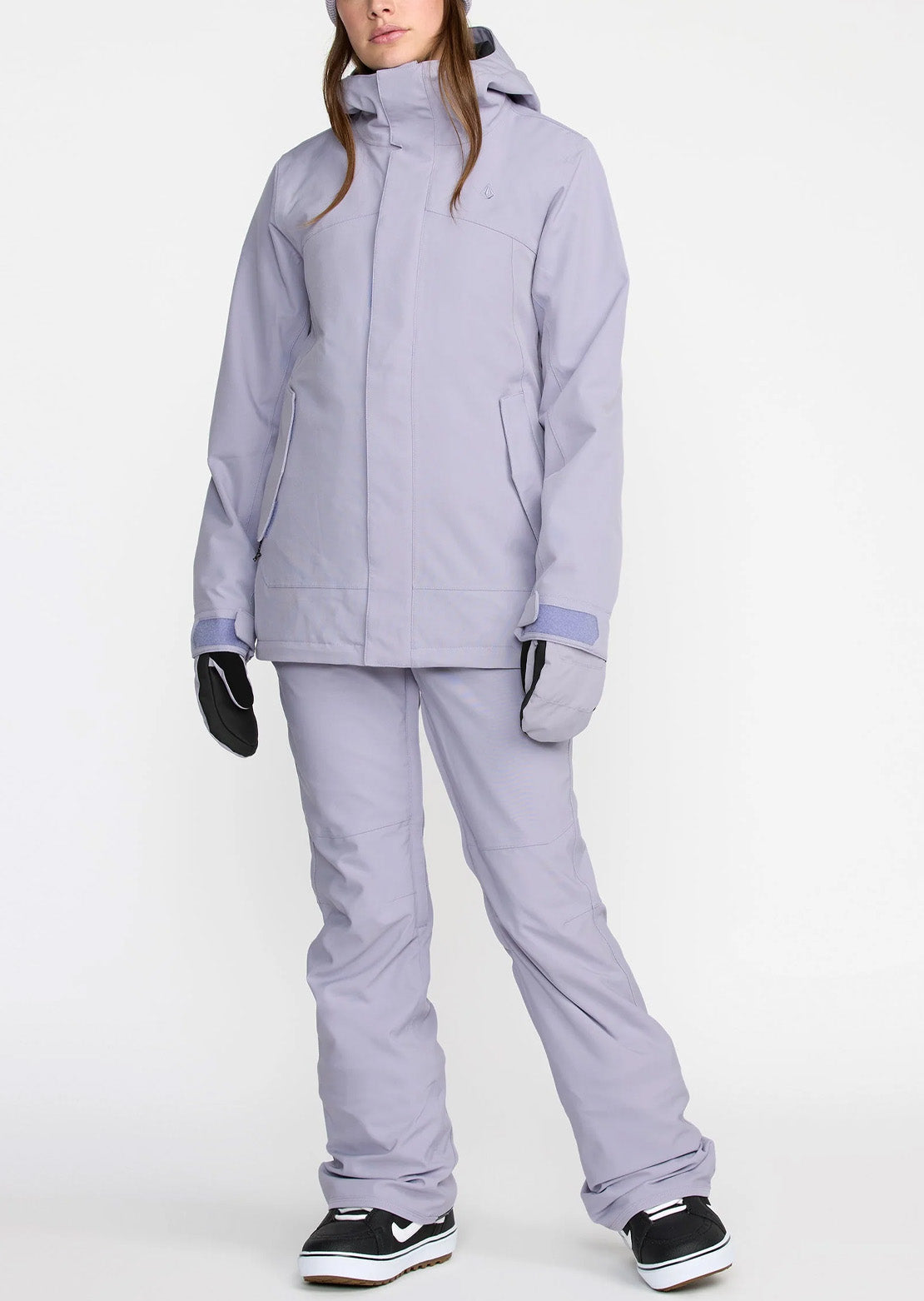 Volcom Women's Swift Bib Overall Pants Lavender Aura