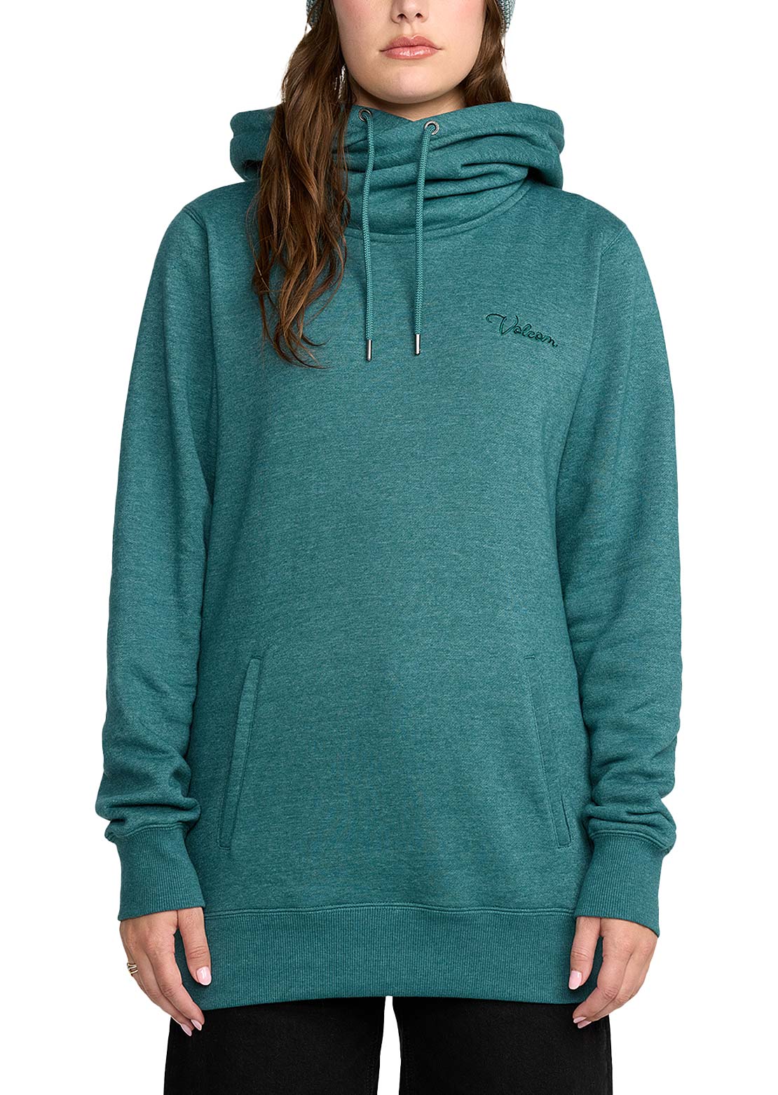 Volcom Women's Tower Pullover Fleece Atlantic Deep