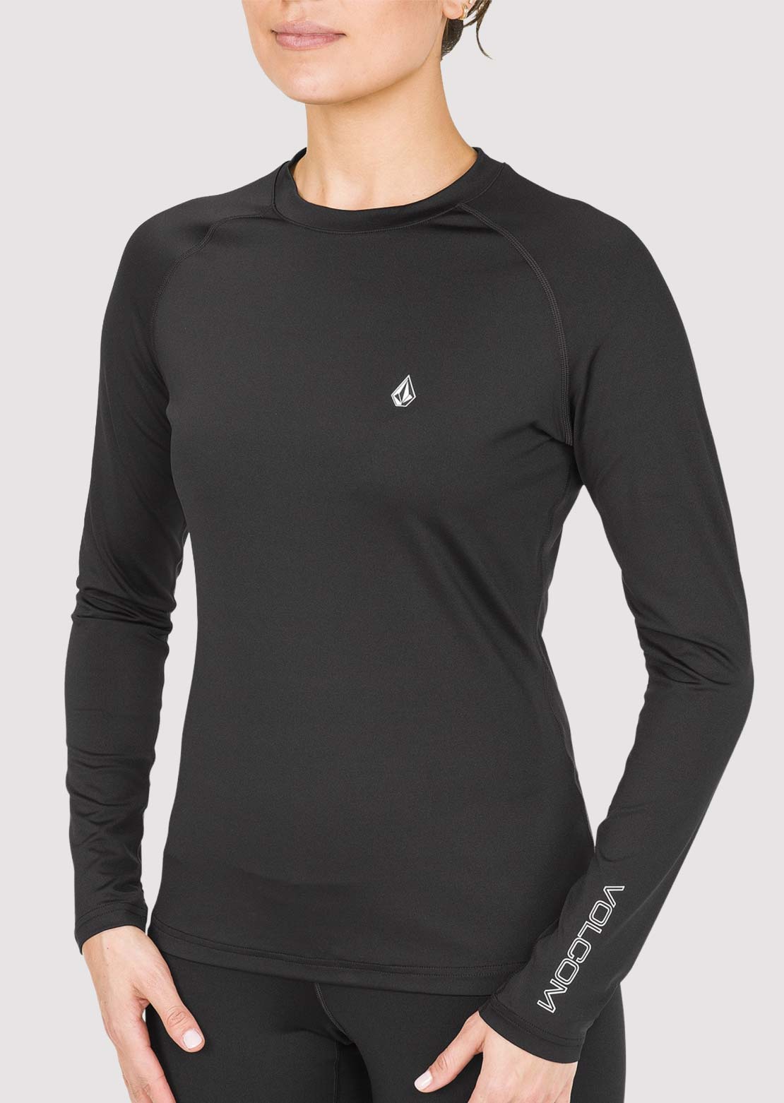 Volcom Women's V-Science Crew Long Sleeve Black