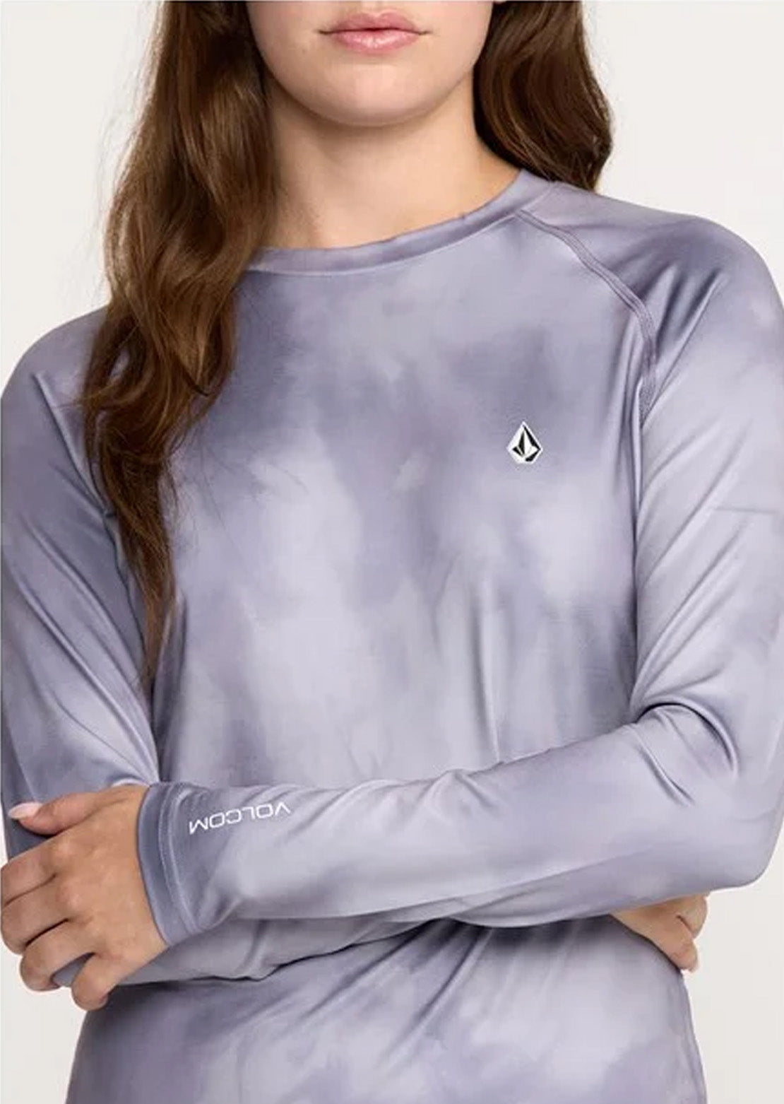 Volcom Women's V-Science Crew Long Sleeve Lavender Aura