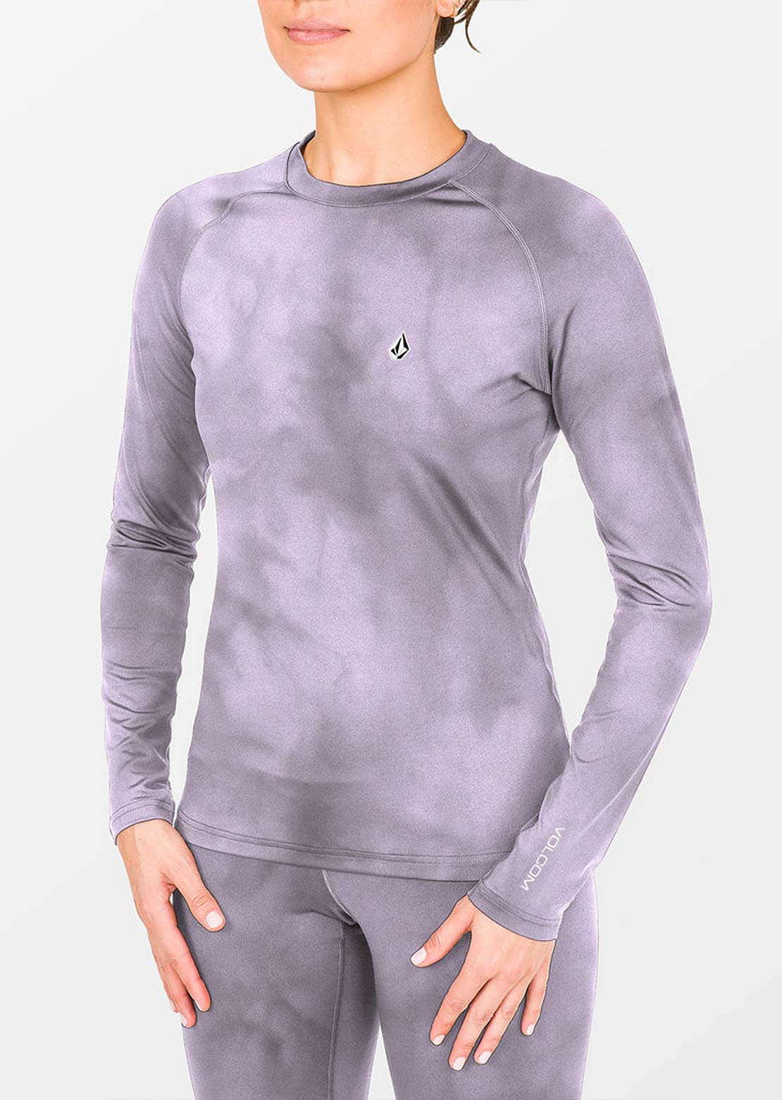 Volcom Women's V-Science Crew Long Sleeve Lavender Aura