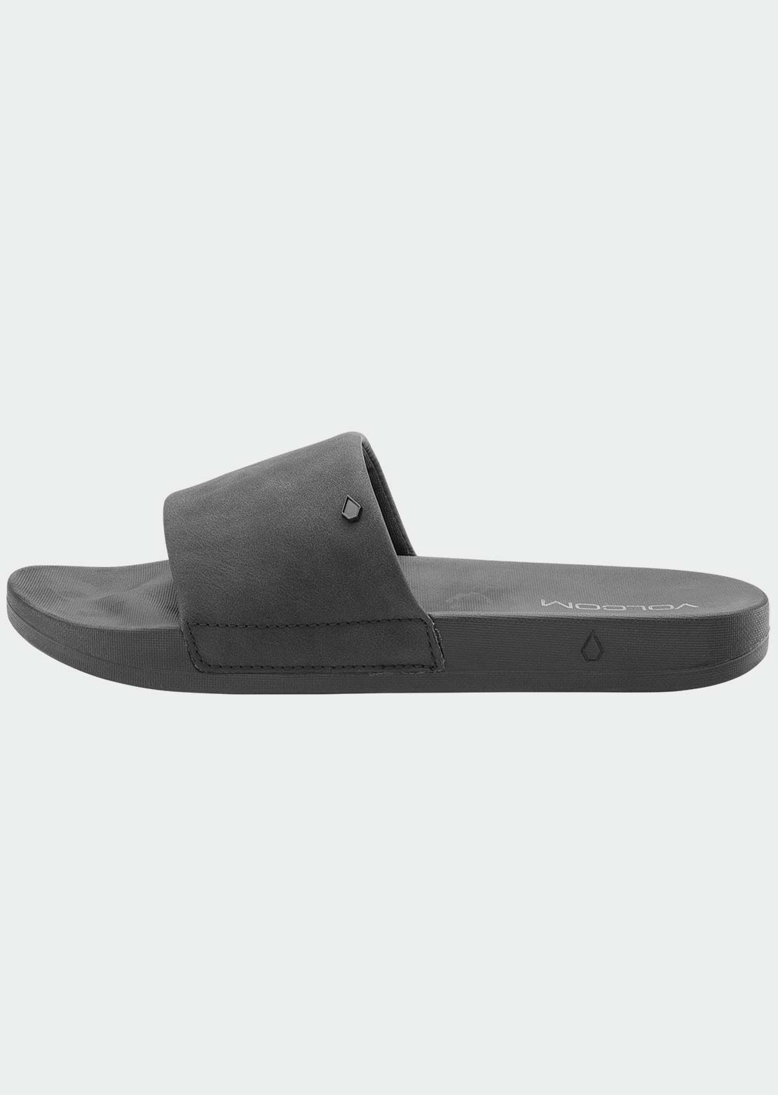 Volcom Women's Volcation Slide Sandals Black Out