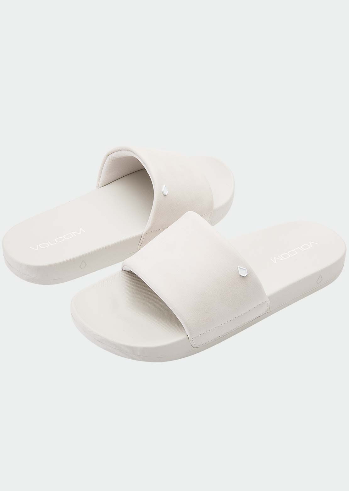 Volcom Women's Volcation Slide Sandals Sky Grey