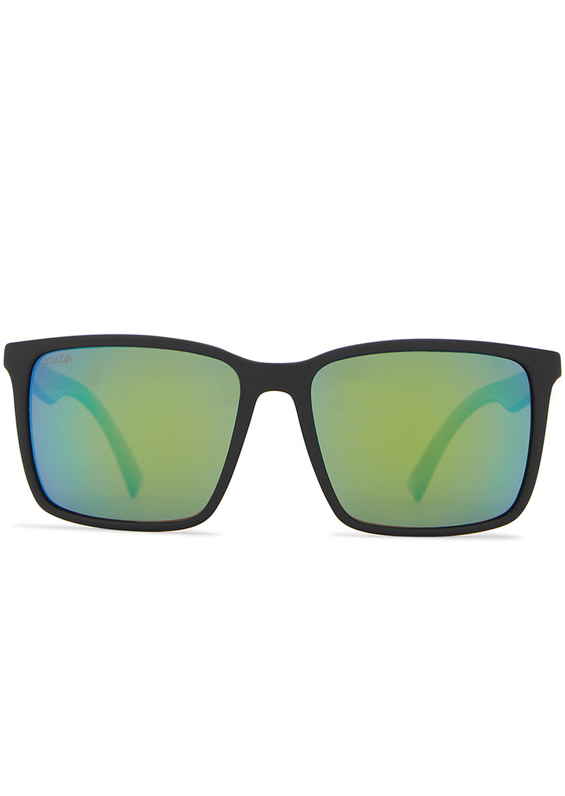 Von Zipper Men&#39;s Lesmore Polarized Sunglasses Black Satin/GRN Gloss Polarized