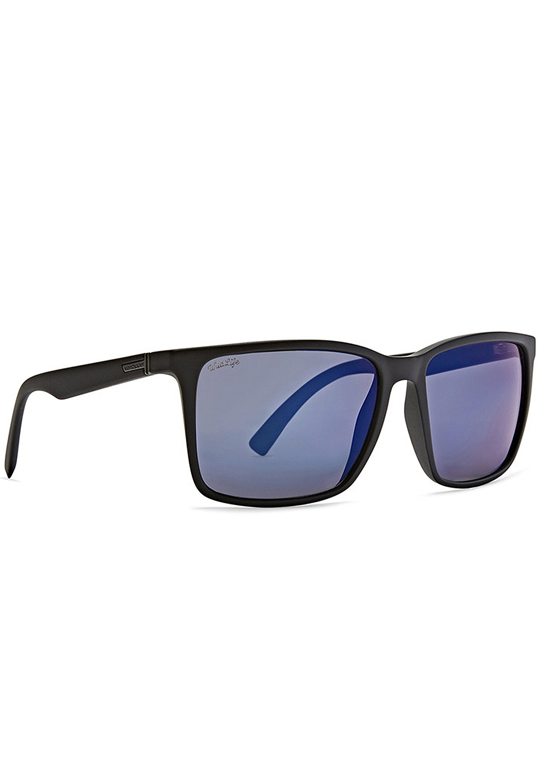 Von Zipper Men&#39;s Lesmore Polarized Sunglasses Black Satin/Blue FLSH Polarized