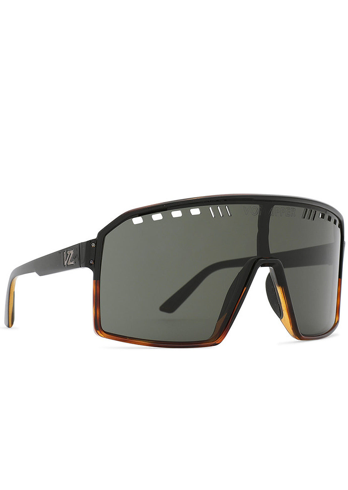Von Zipper Men&#39;s Super Rad Sunglasses HRDL Black Tortoise/Vintage Grey