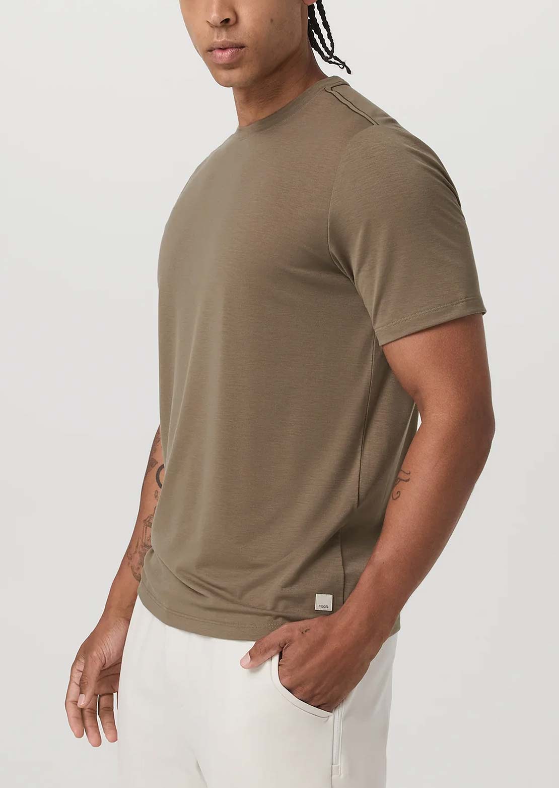 Vuori Men's Current Tech T-Shirt Peppercorn
