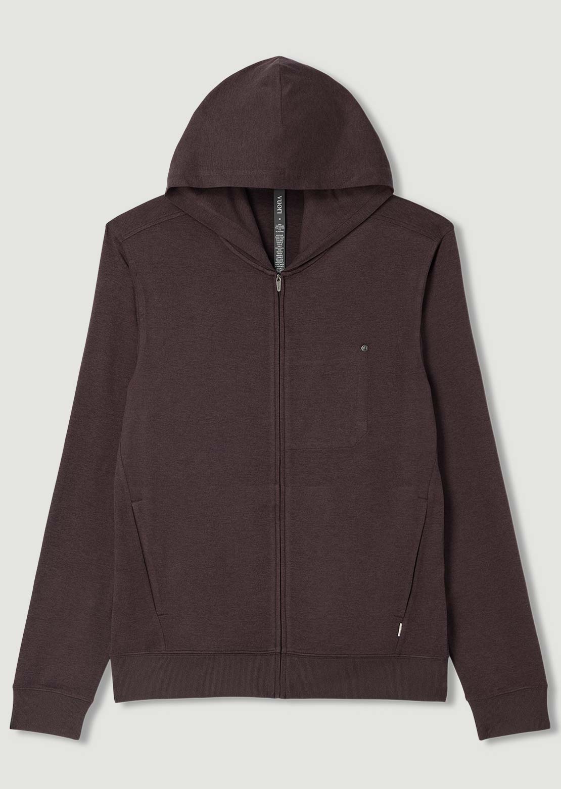 Vuori Men's Ponto Full Zip Hood Black Heather