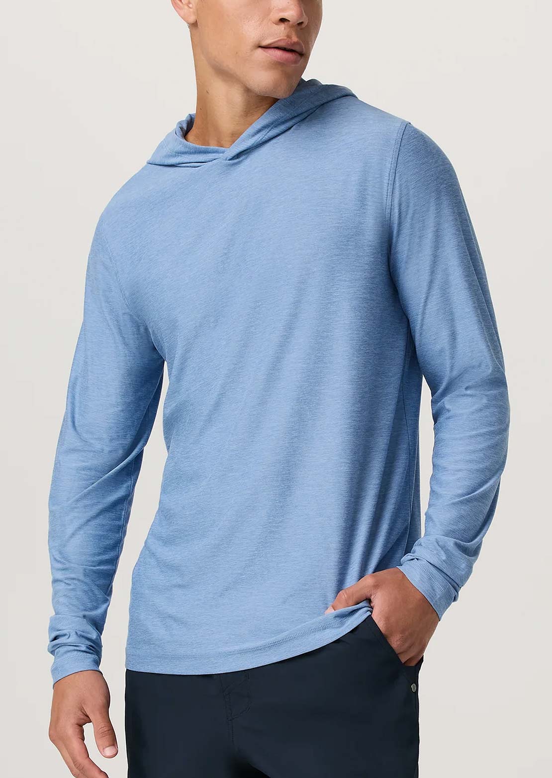 Vuori Men's Strato Tech Hood Isle Blue Heather