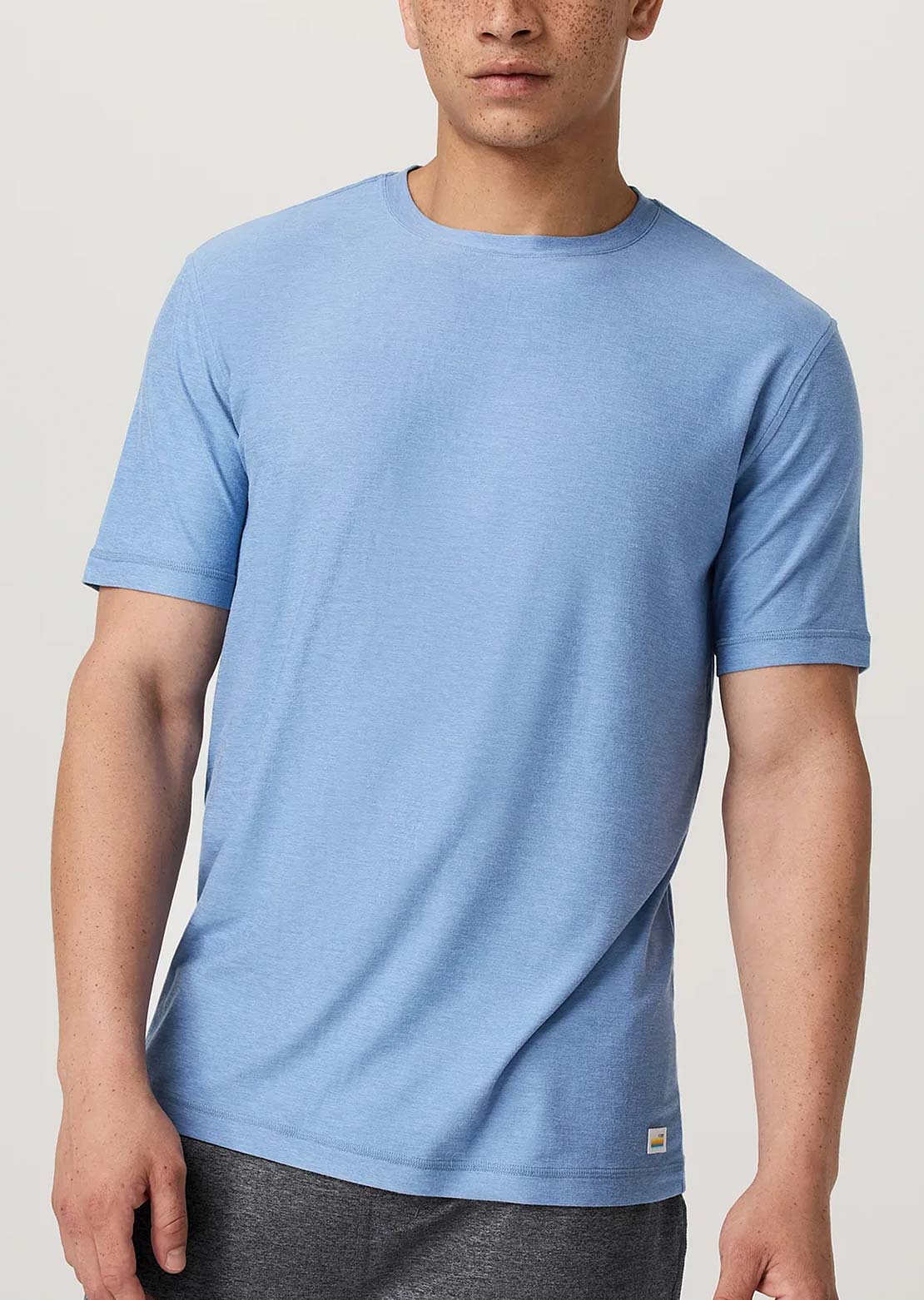 Vuori Men's Strato Tech T-Shirt Isle Blue Heather