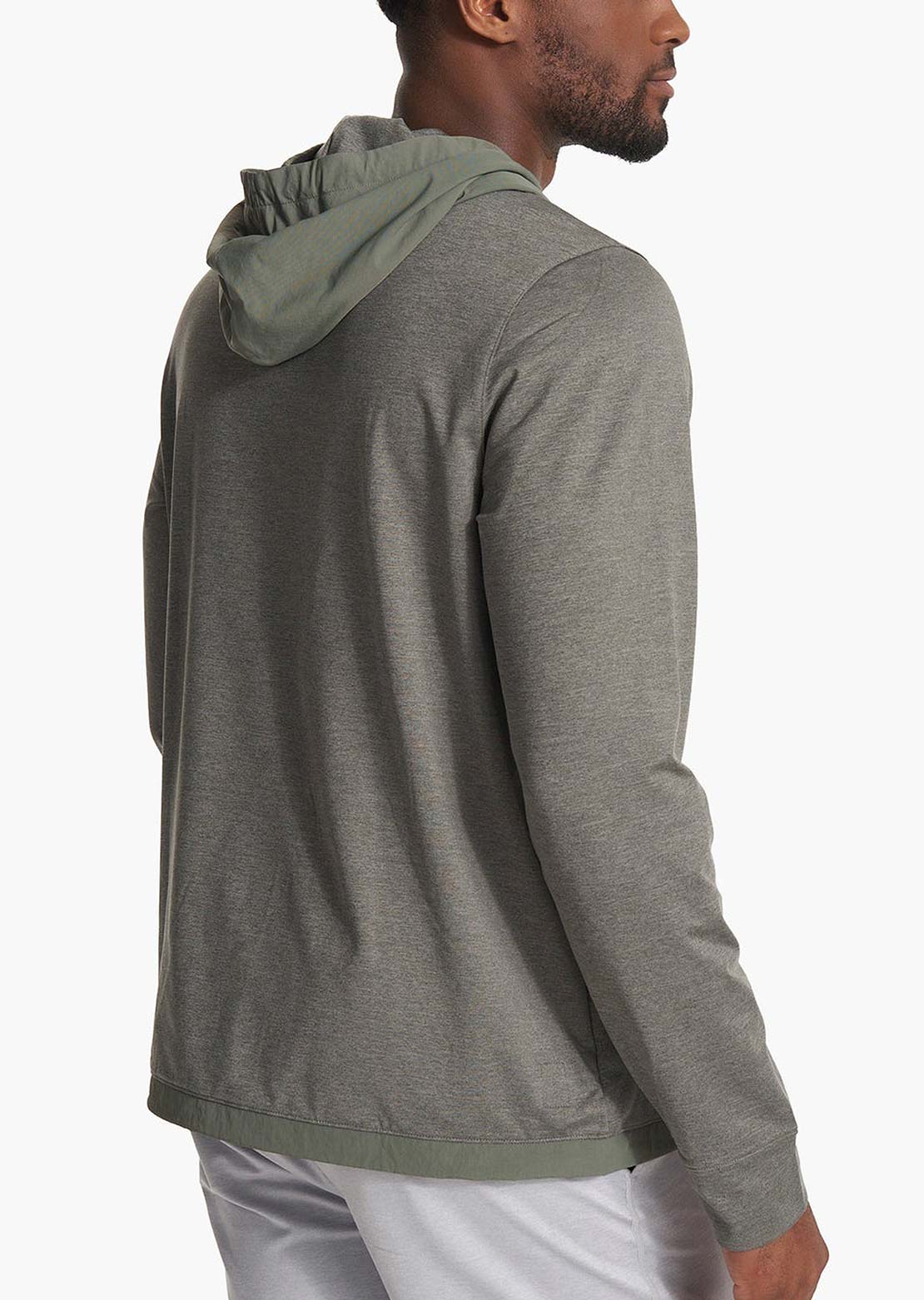Vuori Men&#39;s Sunday Element Hood Dusty Pine Heather