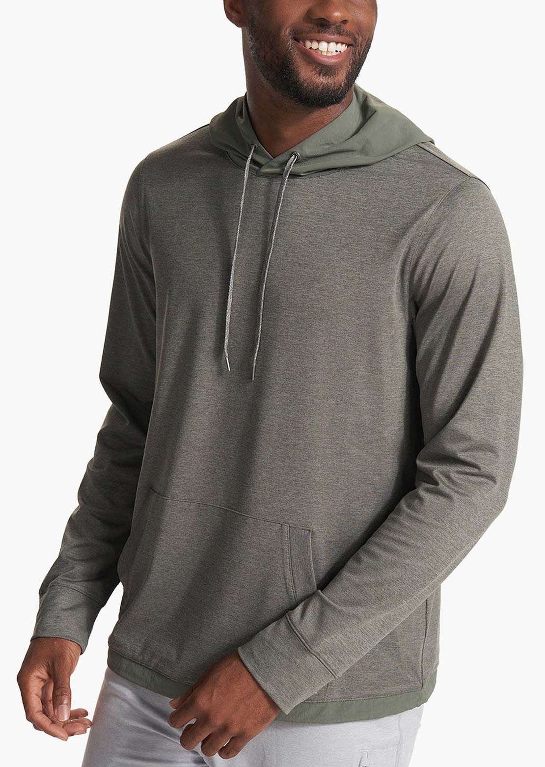 Vuori Men&#39;s Sunday Element Hood Dusty Pine Heather