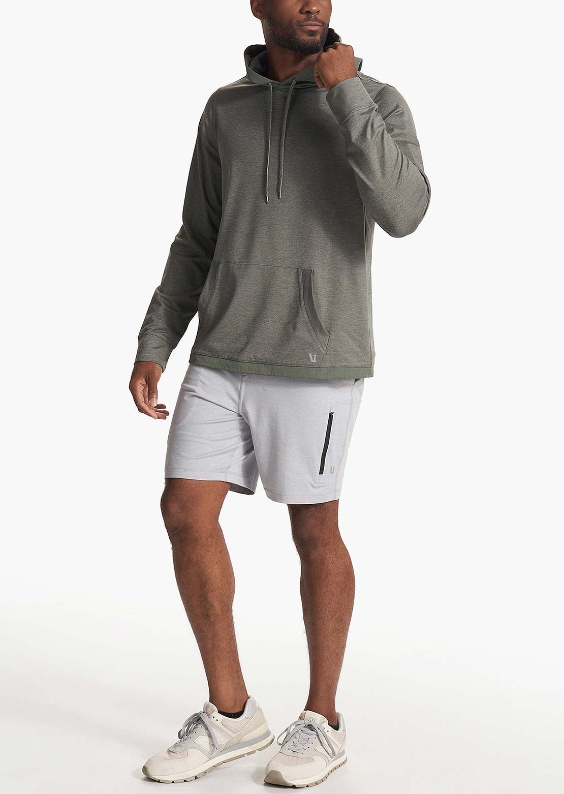 Vuori Men&#39;s Sunday Element Hood Dusty Pine Heather