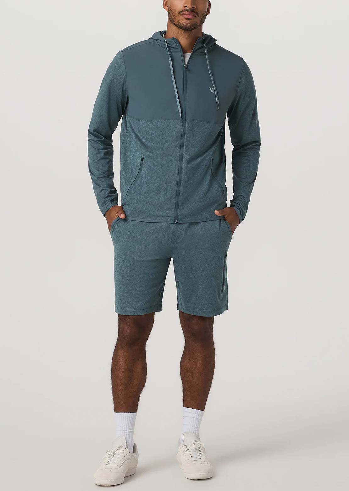 Vuori Men's Sunday Element Jacket Blue Sea Heather