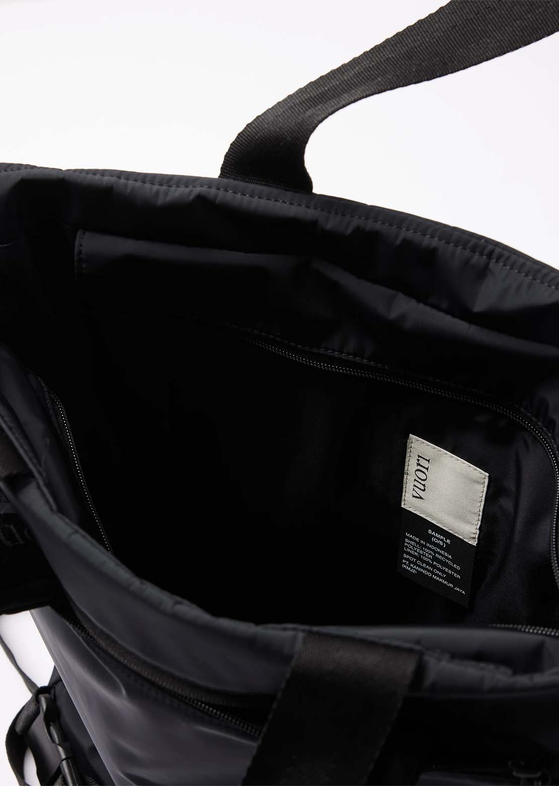 Vuori Unisex V1 Convertible 2.0 Tote Bag Black