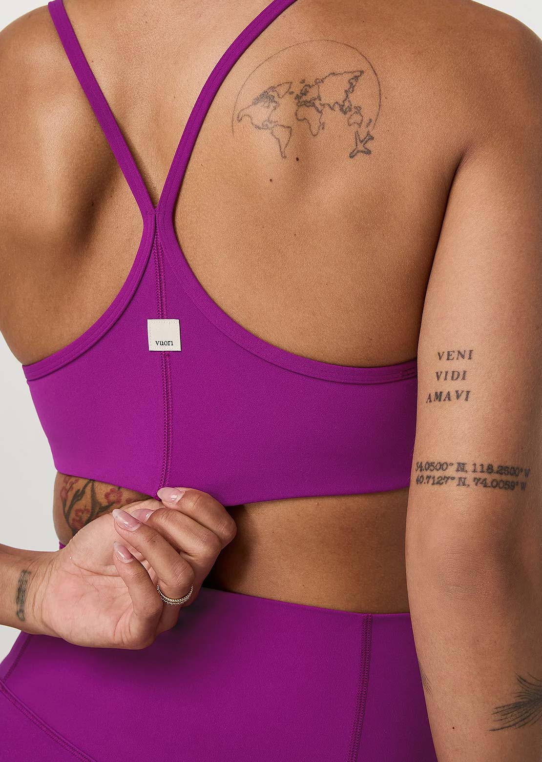 Vuori Women's All The Feels Sports Bra Magenta