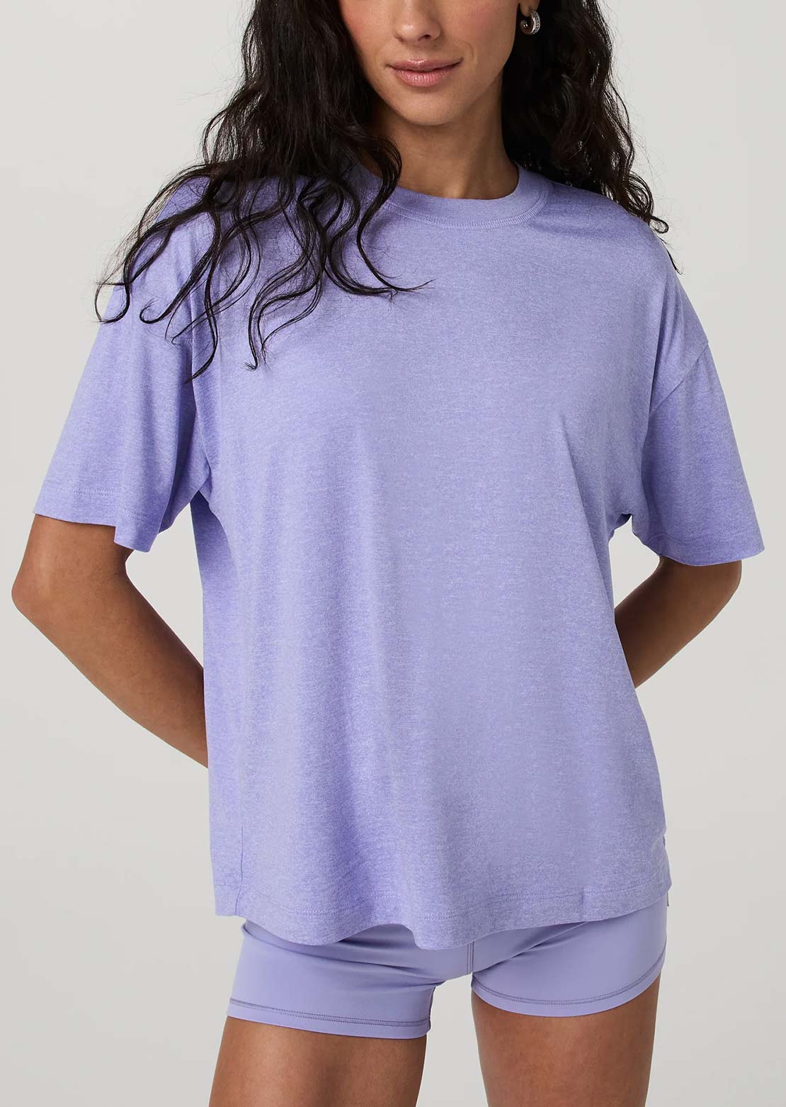 Vuori Women's Energy Long T-Shirt Hyacinth Heather