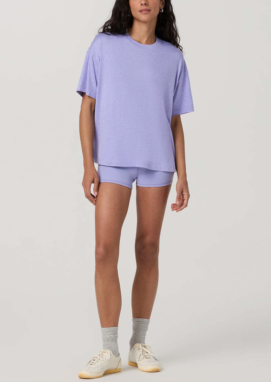 Vuori Women's Energy Long T-Shirt Hyacinth Heather