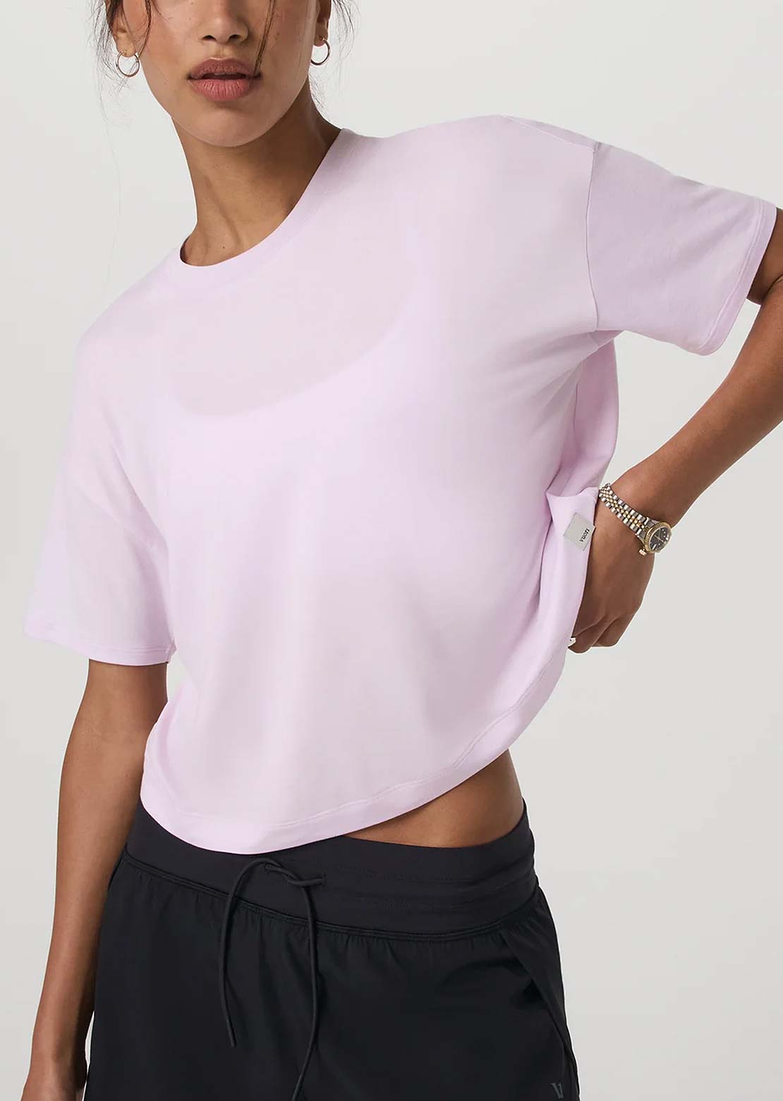 Vuori Women's Energy T-Shirt Lilac Breeze Heather