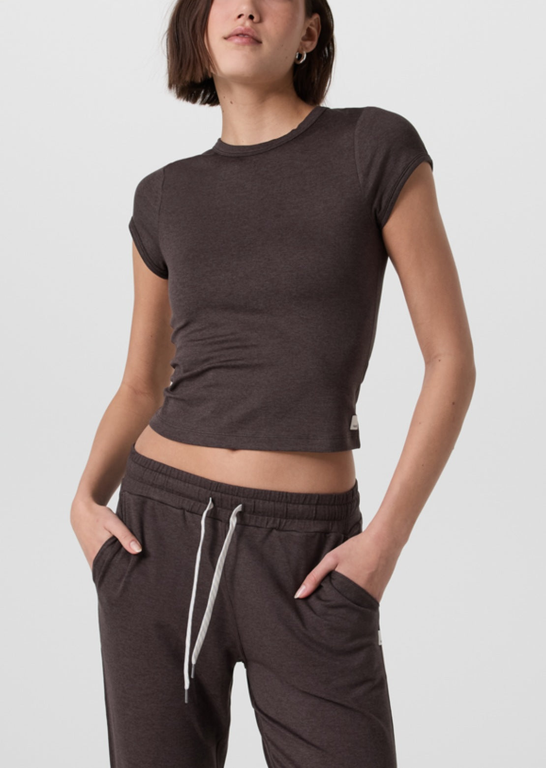 Vuori Women's Halo Baby T-shirt Java Heather