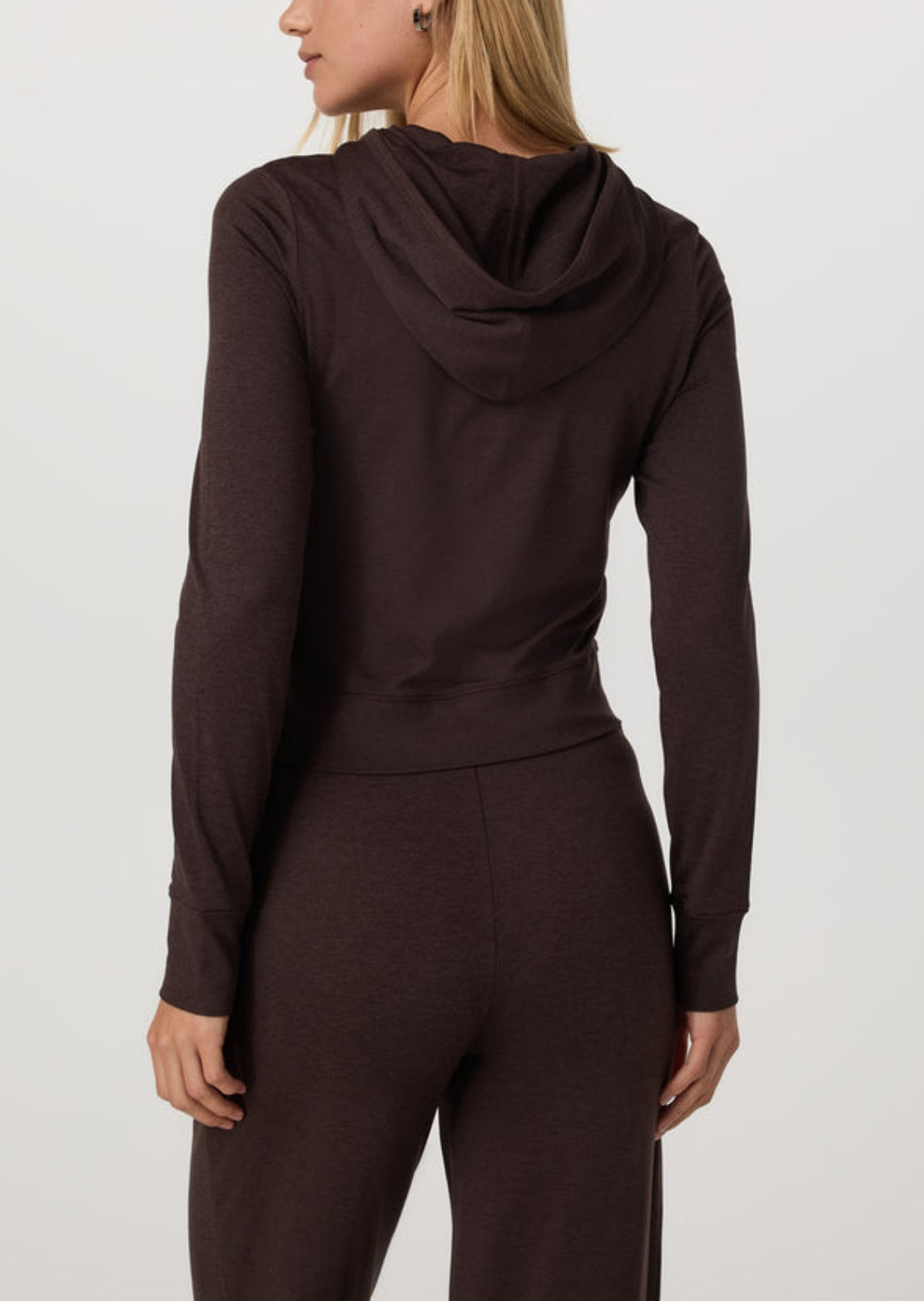Vuori Women's Halo Mini FZ Hood Java Heather