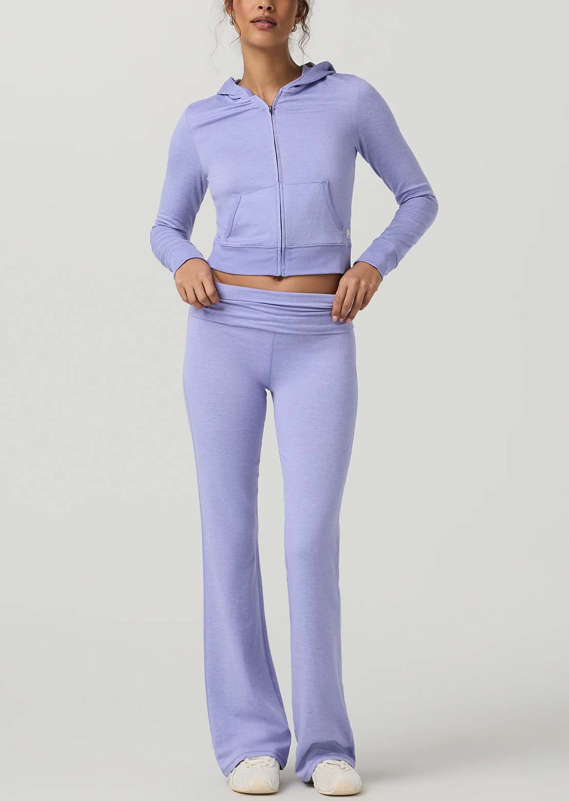 Vuori Women's Halo Mini FZ Hood Hyacinth Heather