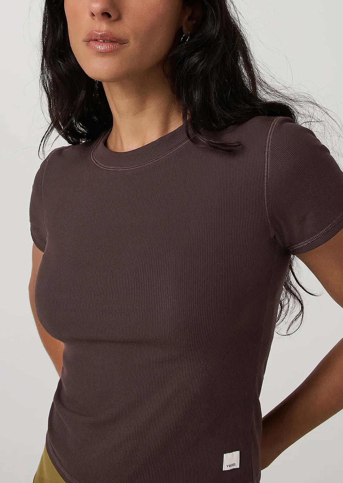 Vuori Women's Pose Fitted T-Shirt French Roast