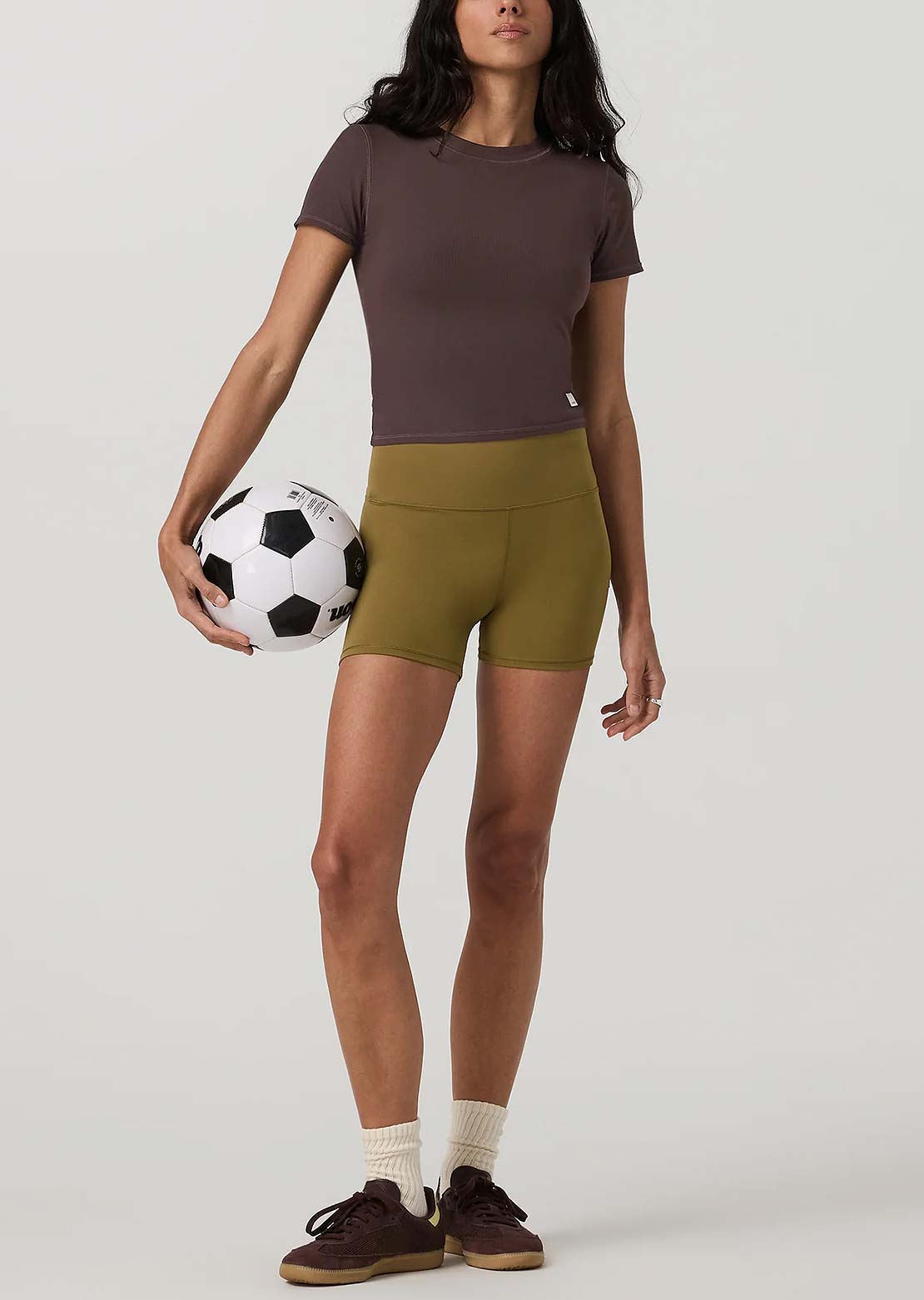 Vuori Women's Pose Fitted T-Shirt French Roast