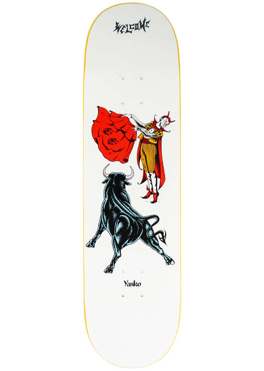 Welcome Skateboards Unisex Matador Jake Yanko Pro Model Skateboard Deck Bone