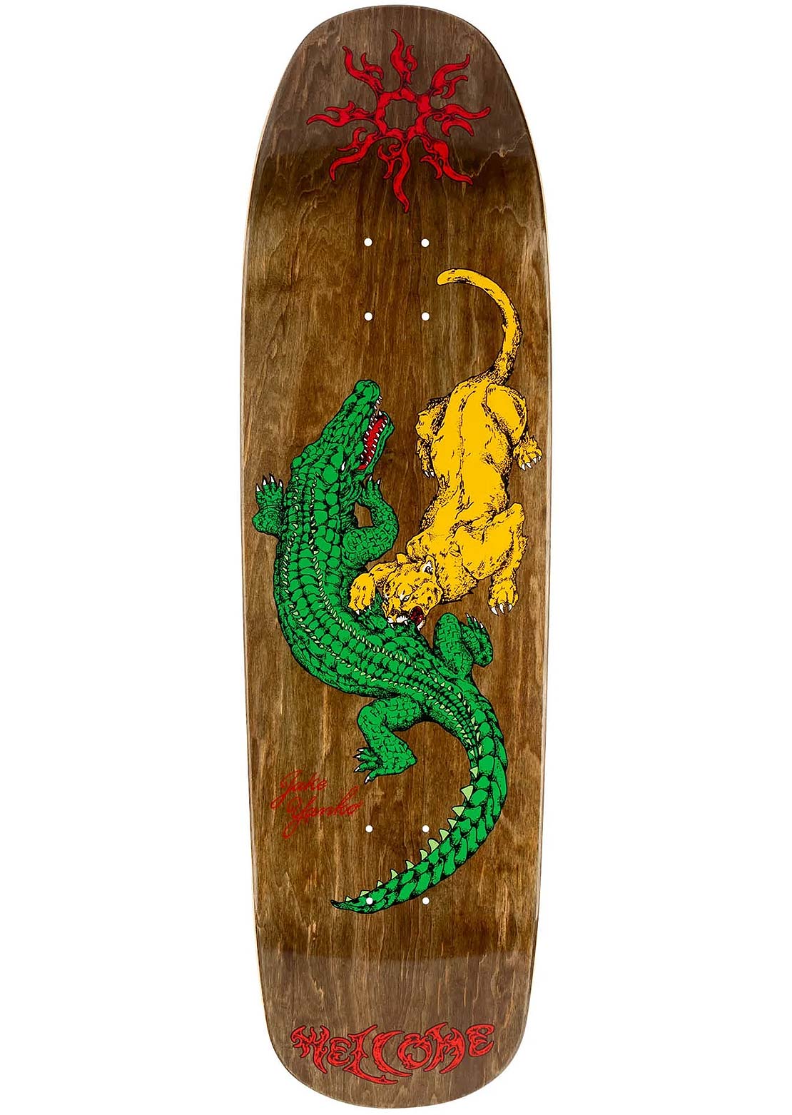 Welcome Skateboards Unisex Swamp Fight Jake Yanko Pro Model Skateboard Deck