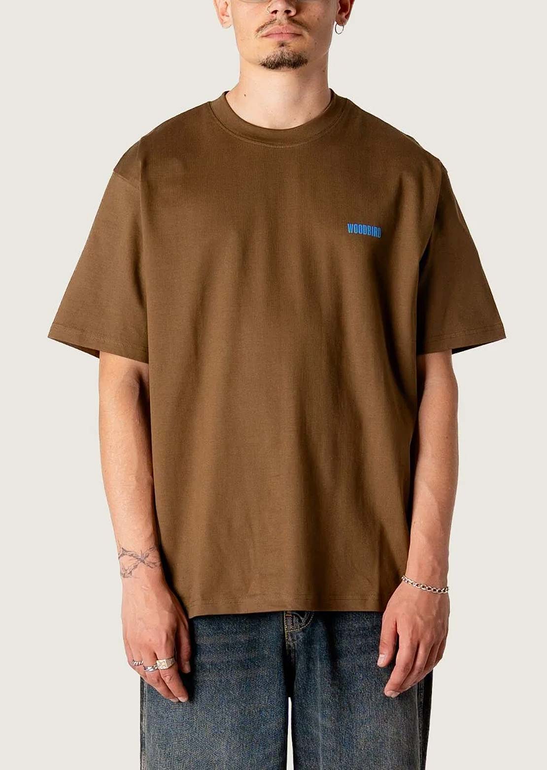 Woodbird Men's Baine Koi T-shirt Dark Brown