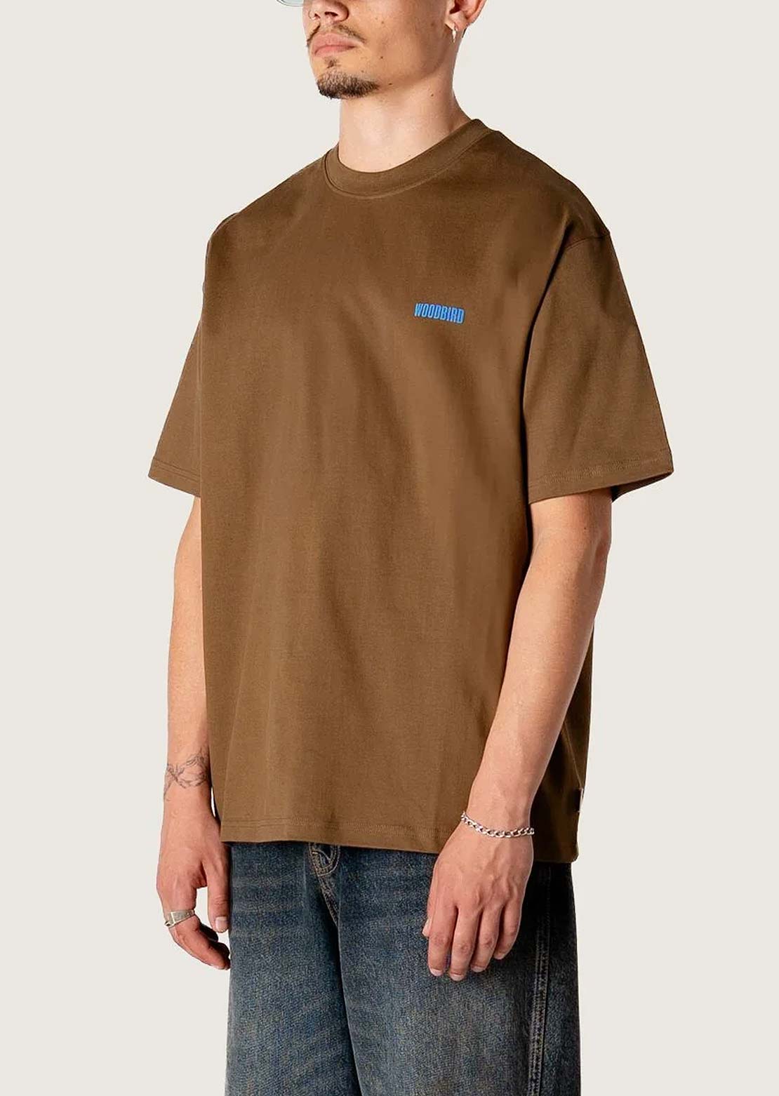 Woodbird Men's Baine Koi T-shirt Dark Brown