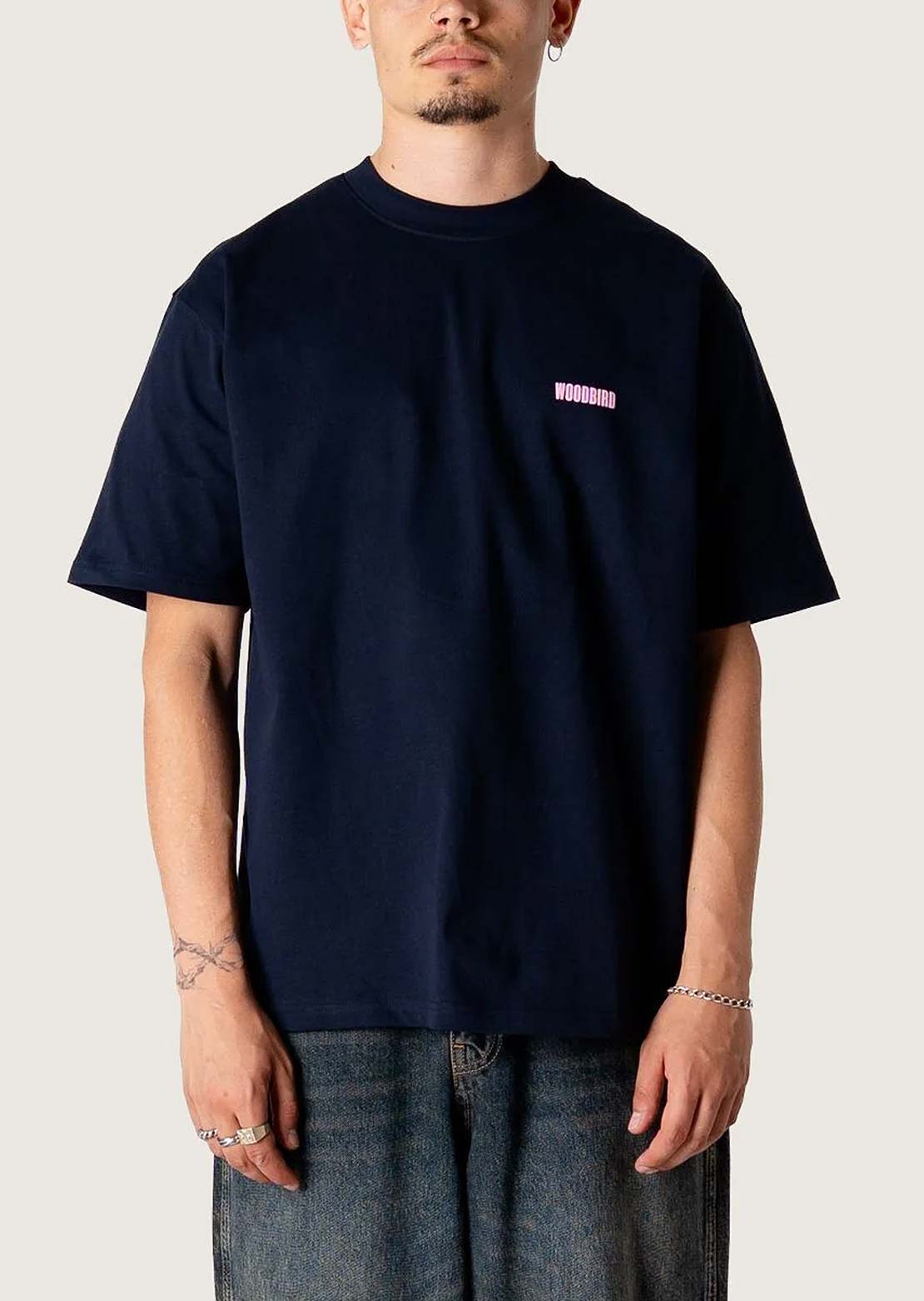 Woodbird Men's Baine Koi T-shirt Dark Navy