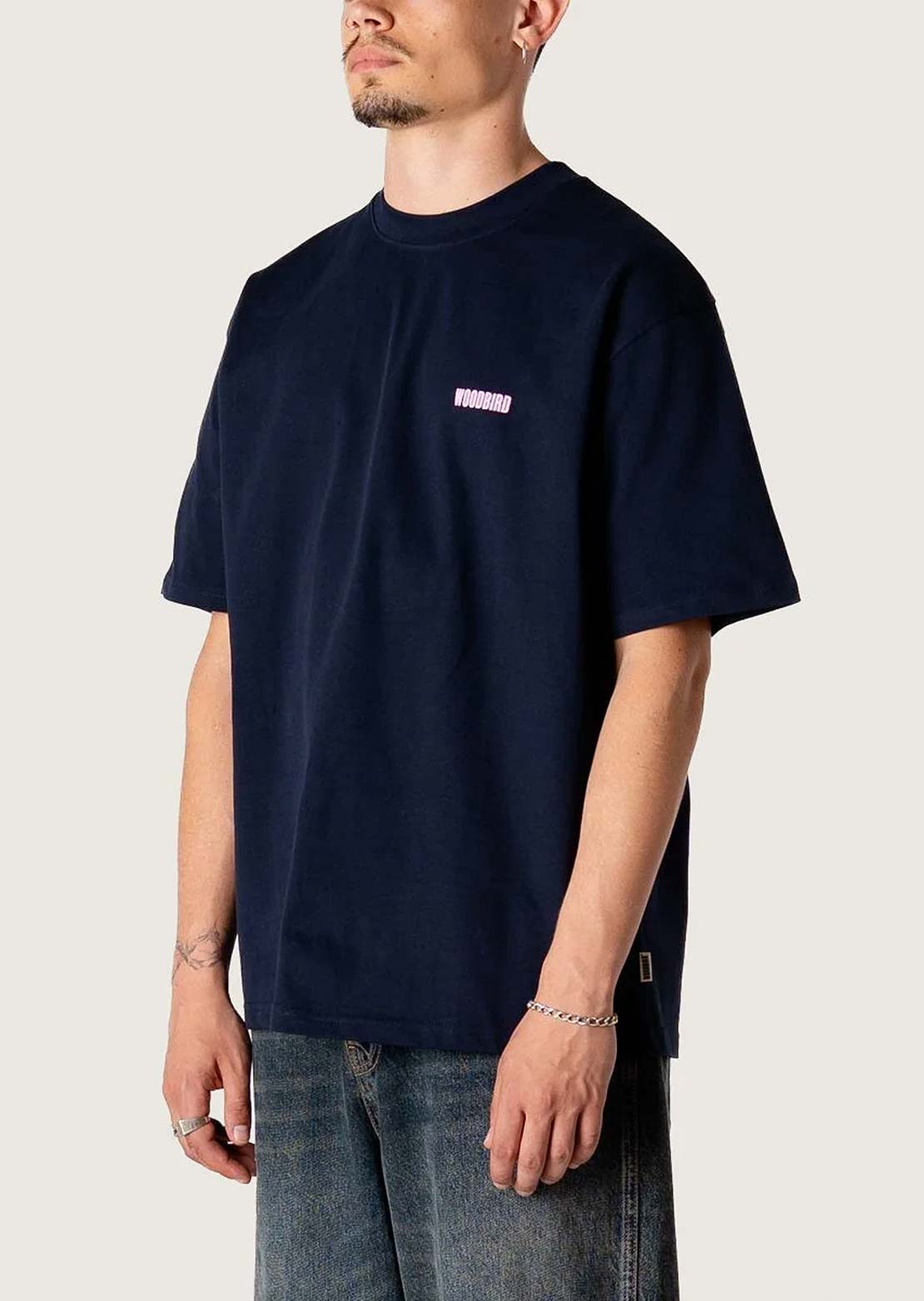 Woodbird Men's Baine Koi T-shirt Dark Navy