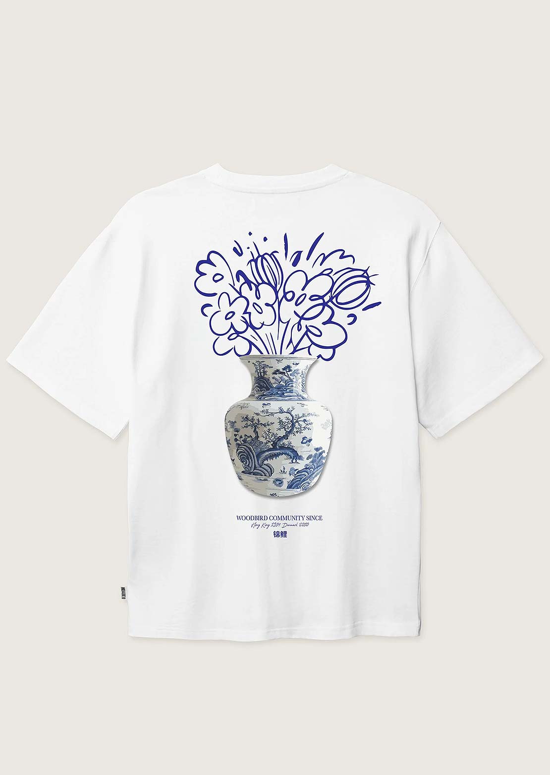 Woodbird Men's Beam Ming T-shirt White