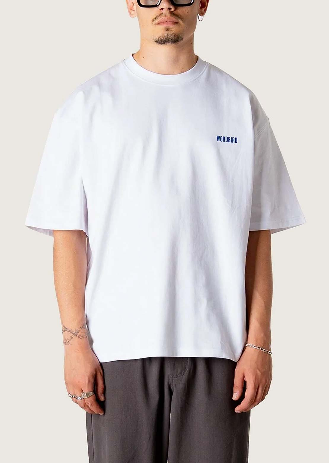 Woodbird Men's Beam Ming T-shirt White