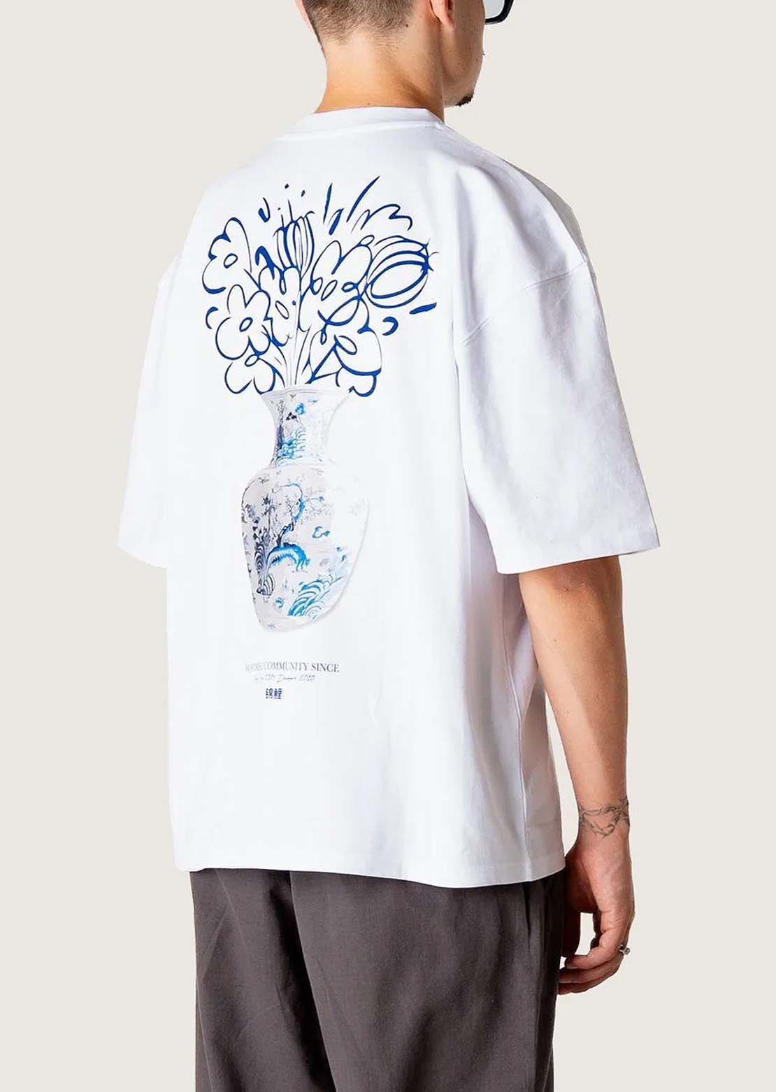 Woodbird Men's Beam Ming T-shirt White