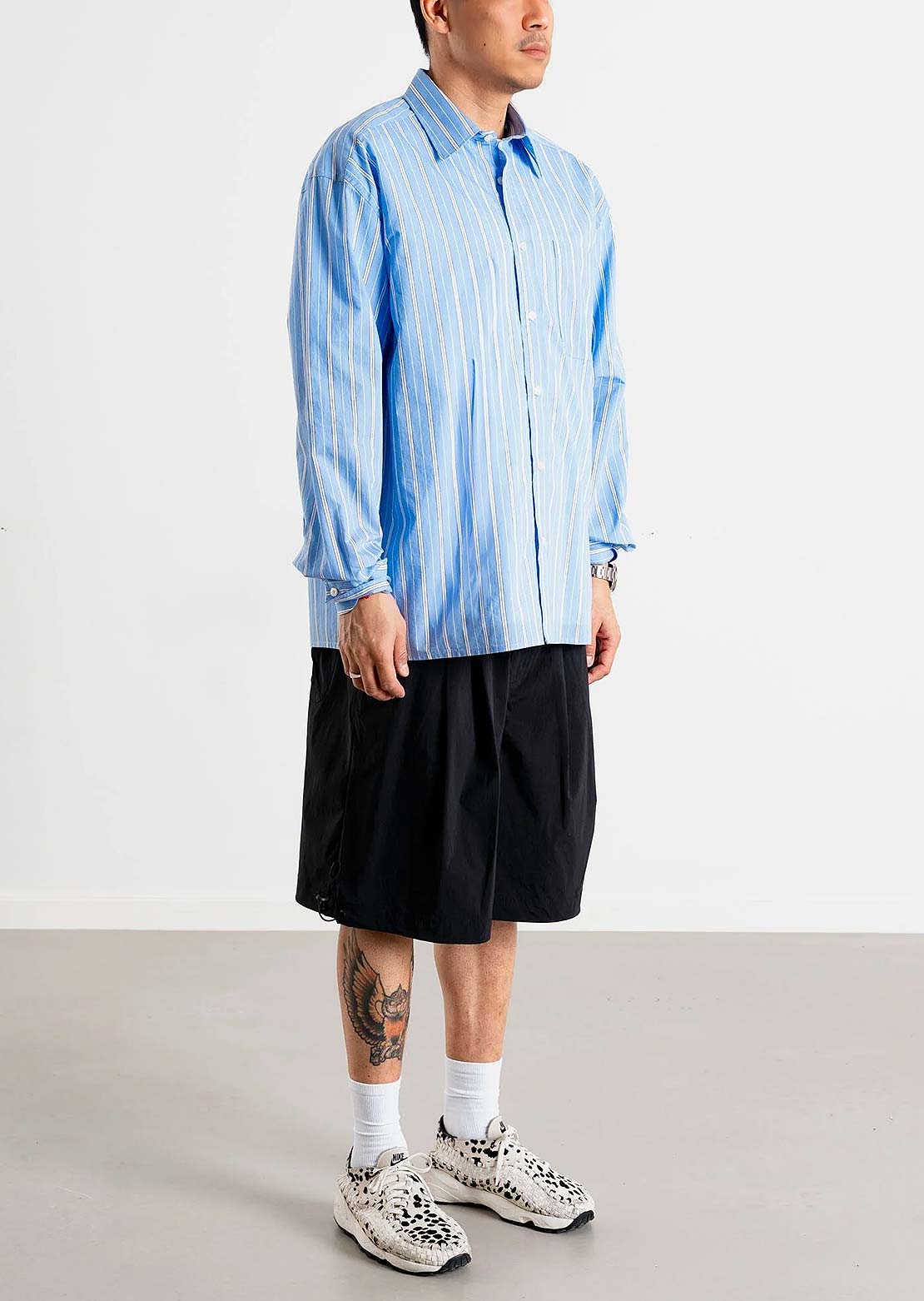 Woodbird Men's Buzo Striped Button Up Shirt Light Blue