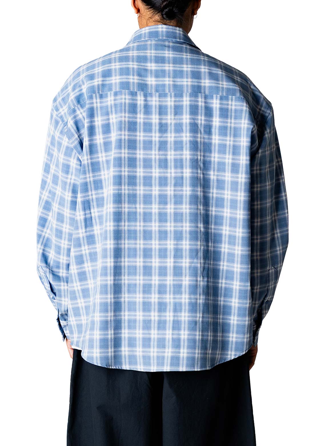 Woodbird Men's Jong Dobby Check Button Up Shirt Light Blue