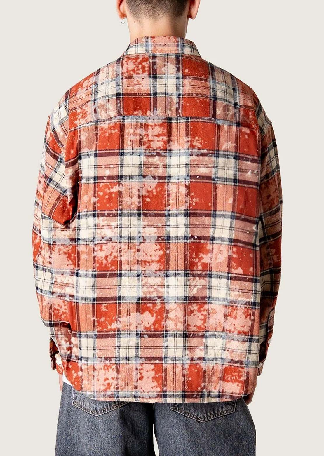 Woodbird Men's Jong Dull Button Up Shirt Dark Red