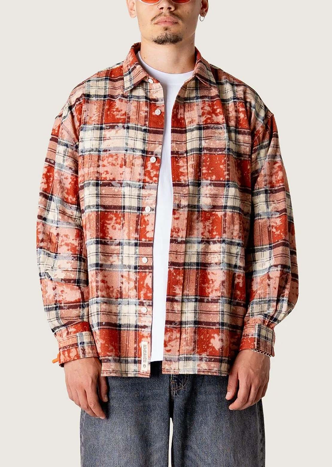 Woodbird Men's Jong Dull Button Up Shirt Dark Red