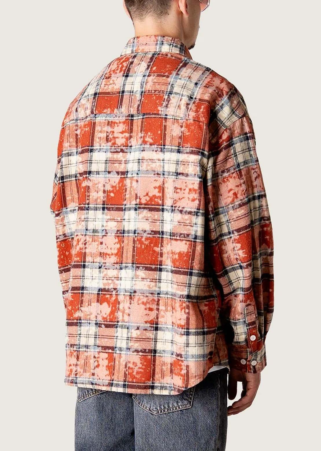 Woodbird Men's Jong Dull Button Up Shirt Dark Red