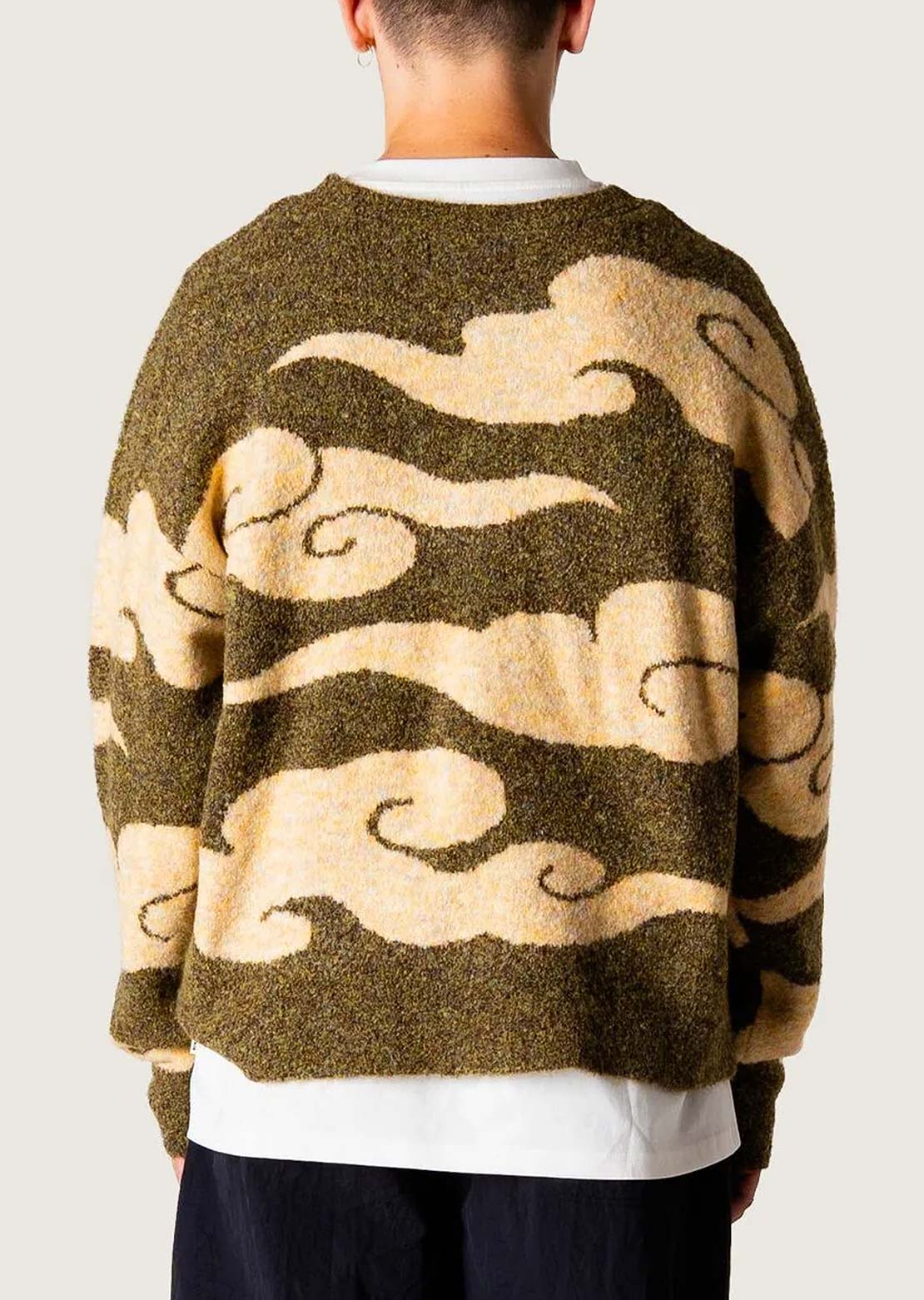 Woodbird Men's Kurt Cloud Crew Longsleeve Dark Green